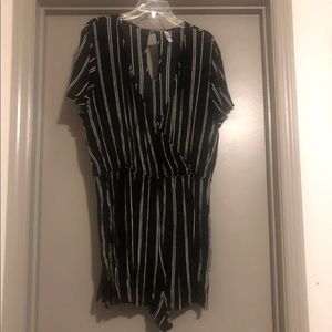 Target black and white striped romper